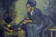 05 Peasant Woman Cooking by a Fireplace - Vincent van Gogh 1885 - New York Metropolitan Museum of Art